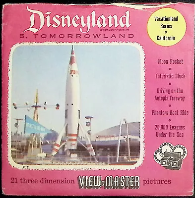 1956 Disneyland Tomorrowland 3d View-Master 3 Reel Packet 855 A B C • $49.99