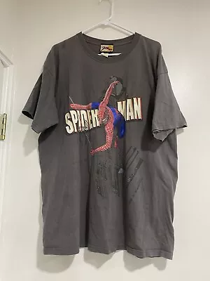 Vintage Spider Man 2 2004 Movie Promo T-Shirt XL Double Sided Grey • $60