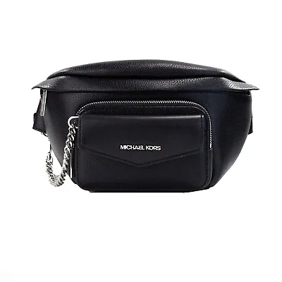 Michael Kors Maisie Large Black 2-n-1 Waistpack Card Case Fanny Pack Bag • $109