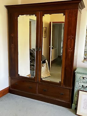 Edwardian Mirror Door Wardrobe • £100