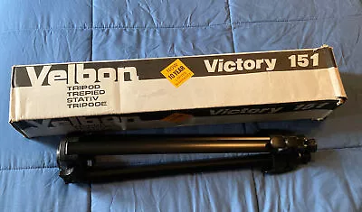 VTG Velbon Victory 151 Tripod Telescoping Adjustable Legs Flip Lock Spikes W/box • $19.98