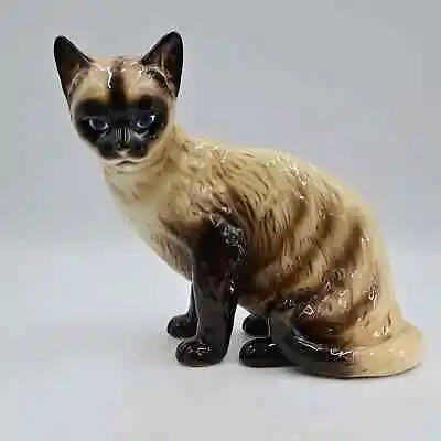 Vintage Ceramic Siamese Cat Sitting Figure • $35