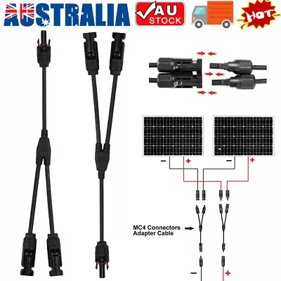 Solar Panel For MC4 Y-Branch Cable Connector Splitter/Coupler Series Connection • $20.95