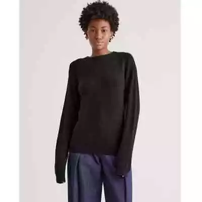 QUINCE Black 100% Yak Wool Crewneck Sweater NWT Size Large • $50