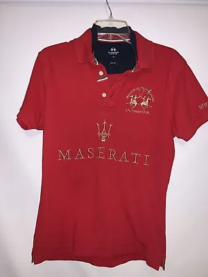 La Martina Buenos Aires Red Maserati  Short Sleeve Polo Shirt Size Small • $48.75