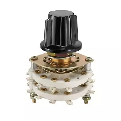 4P4T 4 Pole 4 Position 2 Deck Band Channel Rotary Switch Selector With Knob NEW • $11.39