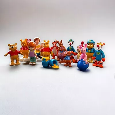Vintage 90s Disney Winnie The Pooh And Friends Figures Lot Of 14 Plastic Toys • $15