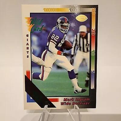 MARK INGRAM 1992 Wild Card 10 Stripe #186 New York Giants • $1.69