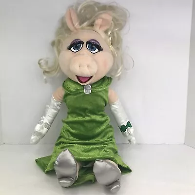 Disney Miss Piggy Bean Bag Plush Green Doll Muppets Most Wanted Authentic 19 In • $24