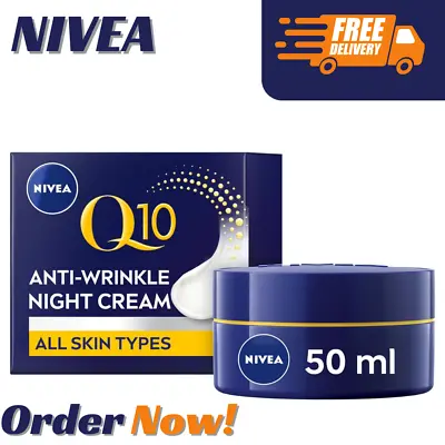 Nivea Q10 Face Wrinkle Cream Night Cream For Men And Women  50ml • £9.99