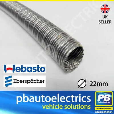 Webasto/Eberspacher Heater 22mm Stainless Steel Flexible Exhaust Per Mtr 337390 • £27.41