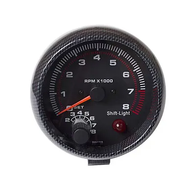 3.75  Universal Car  Gauge 8000RPM Carbon Fibre  Backlit K3V4 • $23.32