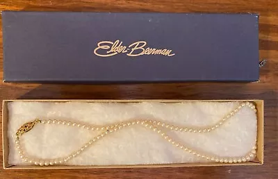 Vintage Single Strand Simulated Pearl Necklace In Box Elder Beerman • $30