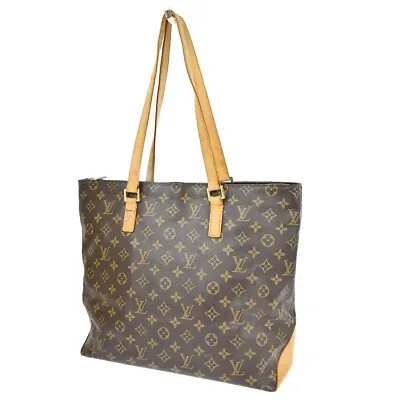 LOUIS VUITTON Cabas Mezzo Shoulder Bag Monogram Leather Brown M51151 87FA045 • $338