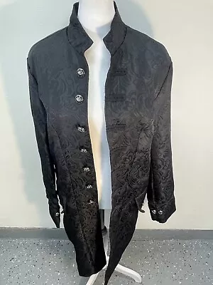 Mens Long Gothic Trench Coat Medieval & Renaissance Steampunk Victorian Large • $34.99
