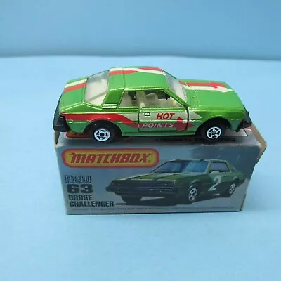 MATCHBOX Superfast 63D Galant Eterna (Dodge Challenger) Green /  Hot Points • $9.99