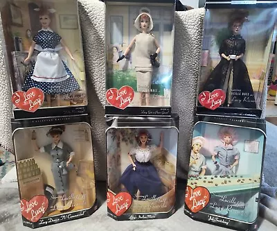 I Love Lucy Barbie Mattel Dolls Lot Of 12 New In Box Never Removed  Collectible • $150