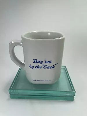 Vintage White Castle Coffee Mug  Buy 'em By The Sack  Square 1994 Tea Cup C33 • $14.99