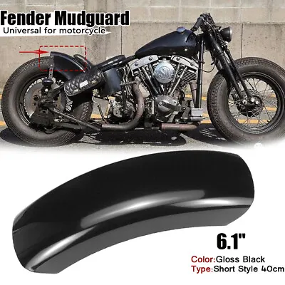 6.1'' Flat Short Motorcycle Rear Fender Mudguard For Harley Bobber Chopper Honda • $67.63