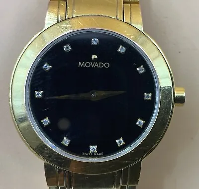 MOVADO Woman's  Stiri  Gold-Plated Steel Watch 0606200 Diamond Numbers Timepiece • $600