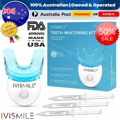 Ivismile Teeth Whitening Kit Hi Dental Strength White Smile Clean Gel Led System • $28.99