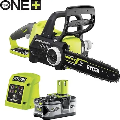 Ryobi One+ 18v Chainsaw 300mm Cordless +Ryobi 4.0Ah Battery + Charger • £154.99