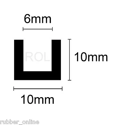 Rubber Edge Trim Edging 39-670 U Channel U Shape Per Meter • $4.40