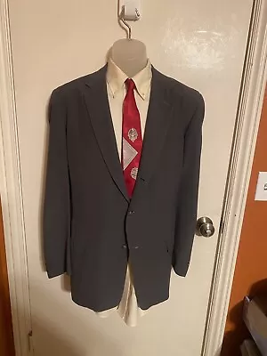 Vintage Mens 1950s Gray Rayon Pincord Suit Size 42/44 • $200
