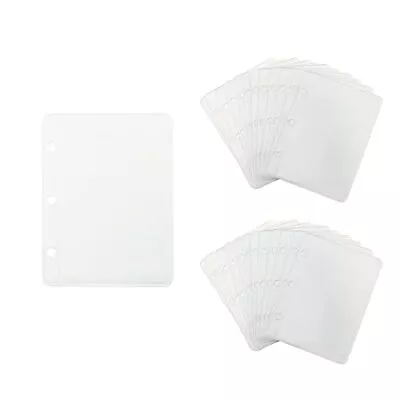 24pcs Mini Binder Pockets Zipless Cash Envelopes Loose Leaf A9 Binder Sleeves... • $14.02