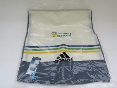 NWT Vintage 2014 Fifa World Cup Brazil Adidas String Tote Backpack Bag Soccer • $26.25
