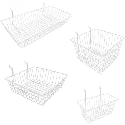£17.70 • Buy White Heavy Duty! Grid Mesh Retail Shop Display Basket