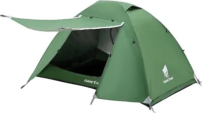 GEERTOP 2 Person Tent For Camping Lightweight Backpacking Tent Easy Setup Campi • £56