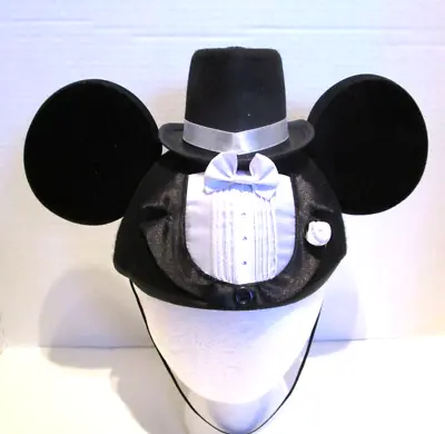 Disney Parks Bride And Groom Mickey And Minnie Ears Hats Wedding Honeymoon Veil • $45