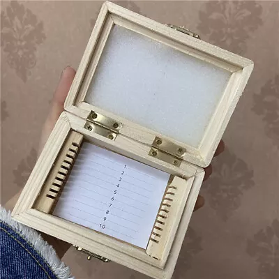 Microscope Slide Storage Wooden Box Specimen Holding Storage Case With Lock • $9.49