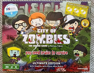 City Of Zombies Board Game By Matthew Tidbury Complete Thinknoodle Games VGC • £18
