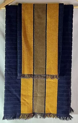 2 Vintage Yves Saint Laurent Fieldcrest Hand & Bath Towel Geometric Stripe YSL • $20