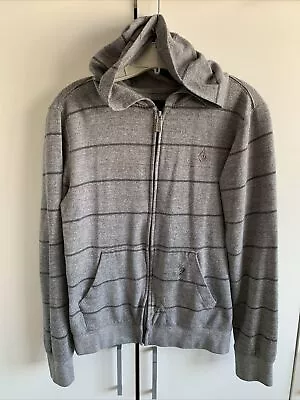 Boys XL Volcom Gray Full Zip Long Sleeve Hoodie Sweatshirt RN29745 • $9.99