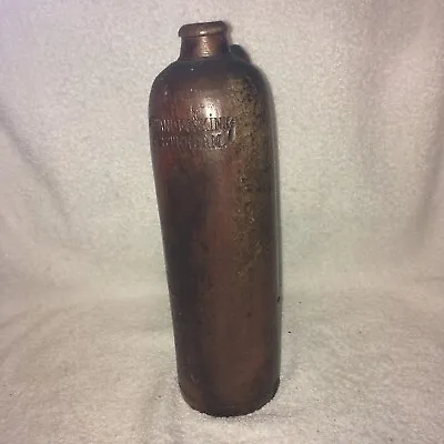 Vintage Stoneware Gin Bottle 1 Liter Wynand Fockink Amsterdam • $36