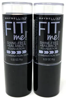 (2) Maybelline Fit Me! Shine-Free + Balance Foundation 0.32 Oz 110 - Porcelain • $14.99