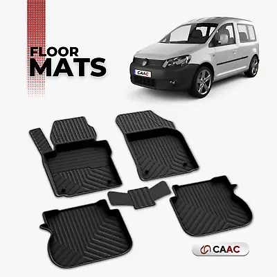 For VW Caddy MINI VAN 2003-2019 Floor Mats Liner All Weather Molded 4D 5 Pcs • $133.28