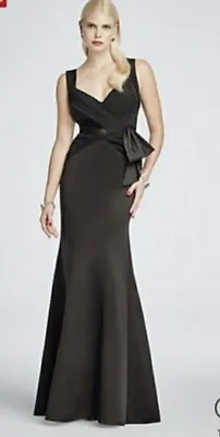 Truly Zac Posen Black Lace Josephine Maxi Evening Gown Dress 12 • $220