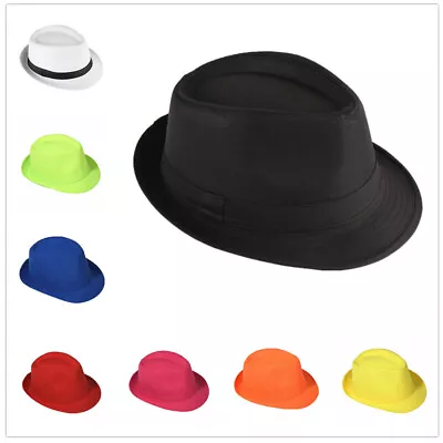 Street Style Fedora Trilby Gangster Hat Sun Hat With Cloth Tape  • $8.50