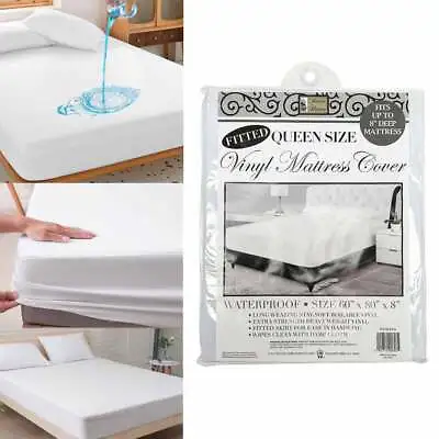 Premium Queen Size Mattress Soft Protector Waterproof Fitted Bed Cover Anti Dust • $12.44