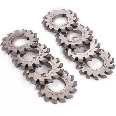 8PCS Gear Milling Cutter HSS 8H DP16 PA14-1/2 Bore22 Involute Gear Cutters 55mm • £83.94