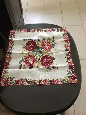 Vintage  Floral Hankie/Handkerchief  11 X 11” #128 • $2.99
