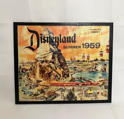 Disneyland Summer Of 1959 Matterhorn Bobsleds Train Submarine Retro Wooden Sign • $19.99