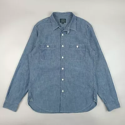 J. Crew Chambray Shirt Men's Medium Japanese Selvedge Utility Sporting Goods • $44.88