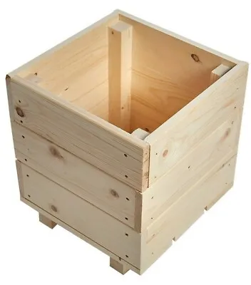 £20.99 • Buy Square Wooden Planter Plant Pot Garden Patio Balcony Flower Basket Box Unstained