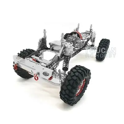 1/10 Scale 455MM SCX10 CNC Rock Crawler RC Cars Chassis Upgraded Tires W/O ESC • $500.58