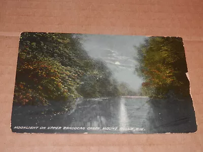 MOUNT HOLLY NJ - 1907-1915 ERA POSTCARD - MOONLIGHT On UPPER RANCOCAS CREEK • $5.50